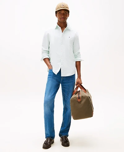 Tommy Hilfiger Men's Regular-Fit Striped Heritage Oxford Long-Sleeve Shirt