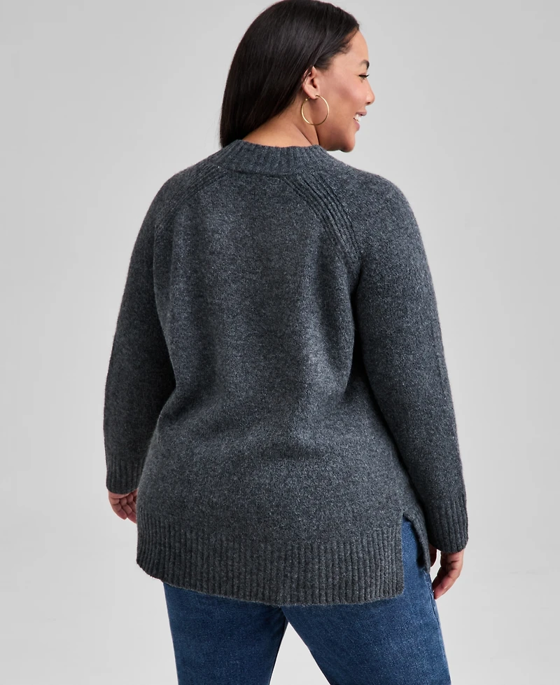 And Now This Trendy Plus Mock-Neck Sweater, Macy's Exclusive