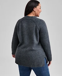 And Now This Trendy Plus Mock-Neck Sweater, Macy's Exclusive