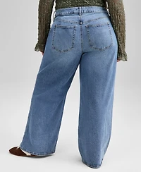 And Now This Trendy Plus Size Studded High-Rise Wide-Leg Jeans, Macy's Exclusive