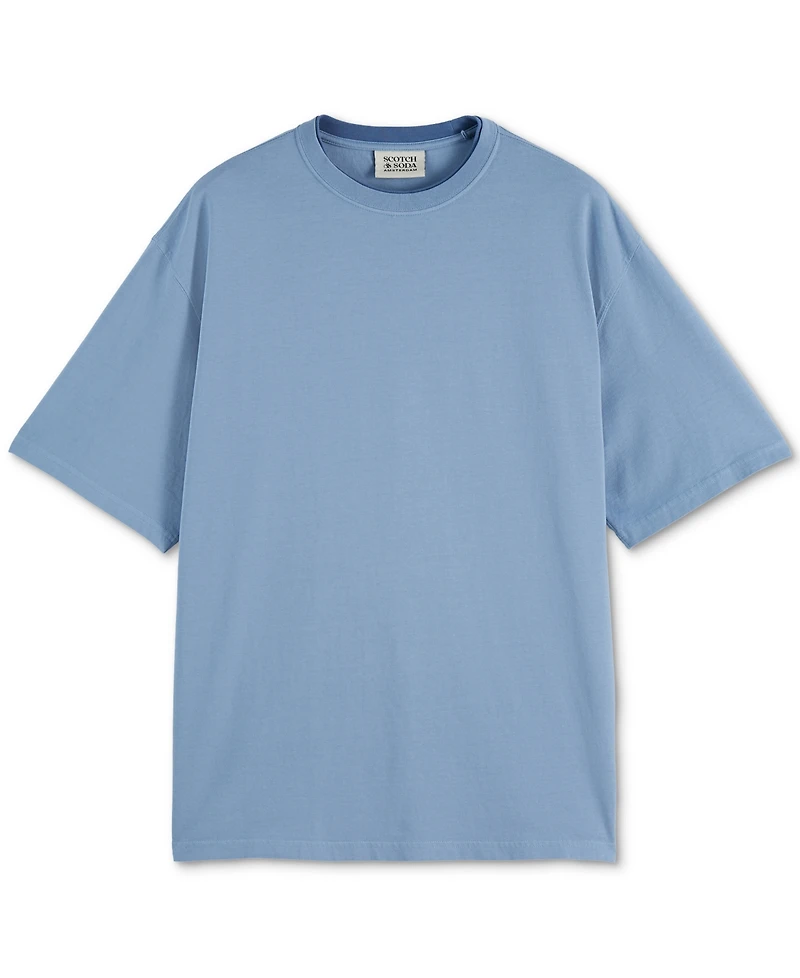 Scotch & Soda Men's Relaxed Fit Short Sleeve Three Crosses Crewneck T-Shirt