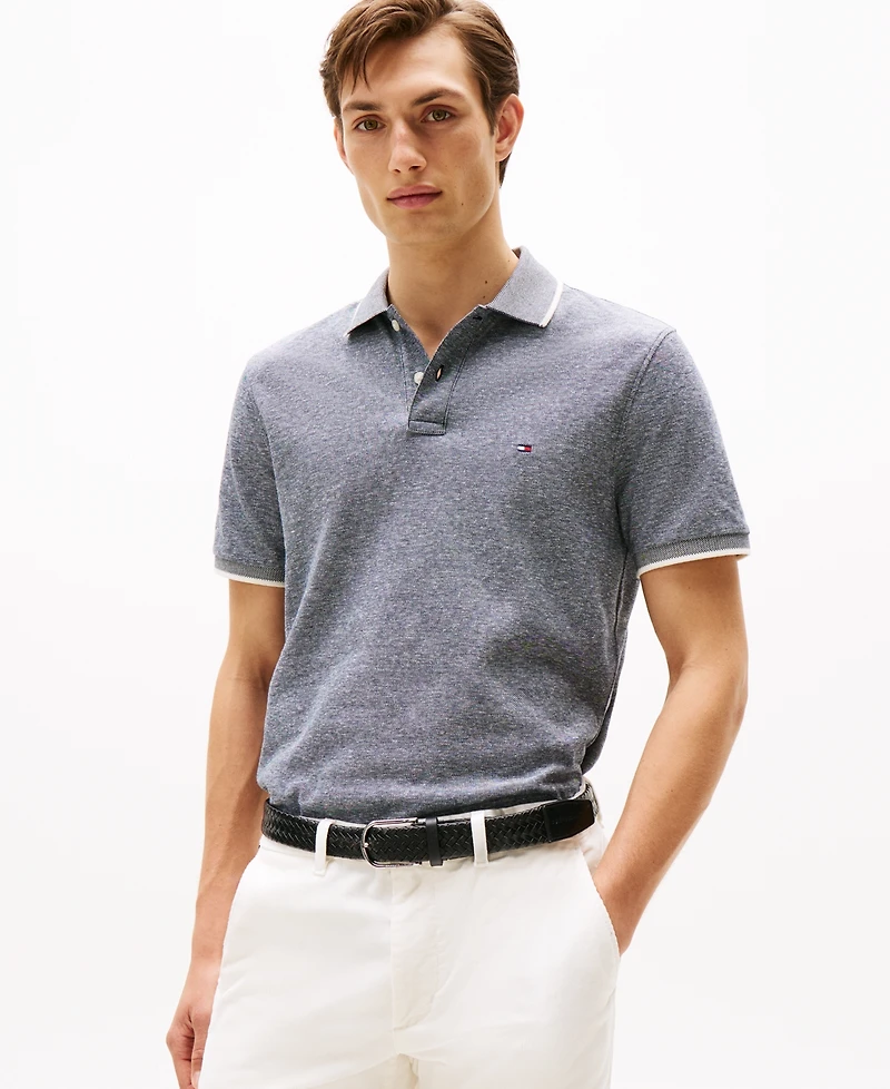 Tommy Hilfiger Men's Regular-Fit Tipped Linen Polo Shirt