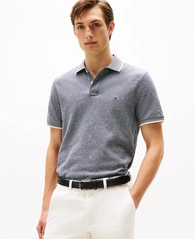 Tommy Hilfiger Men's Regular-Fit Tipped Linen Polo Shirt