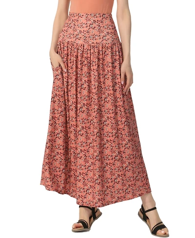 kimi + kai Women's Tiered Pull On Maxi Skirt