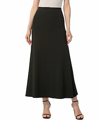 kimi + kai Women's Waist Ruched Pull On Maxi Skirt