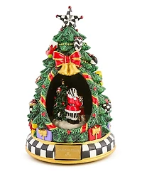 MacKenzie-Childs Courtly Check Christmas Tree Santa Musical Display