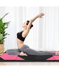 Akiudex 10 Feet x 4 Feet x 2 Inch Folding Exercise Mat with Hook and Loop Fasteners