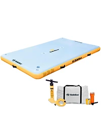 Solstice 8 x 5 ft Inflatable Floating Dock Rafting Platform w/Pump & Bag, Multi
