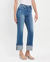 Flying Monkey Women's Super High Rise Vintage-like Flare Jeans