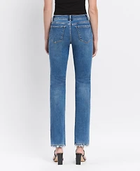 Flying Monkey Women's Mid Rise Straight Jeans