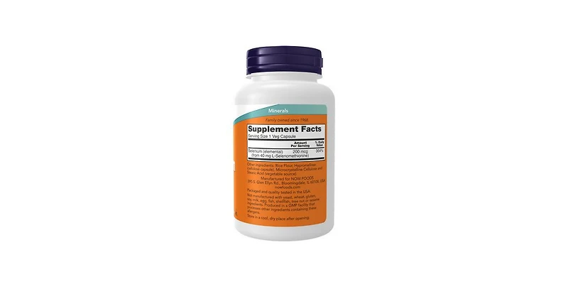 Now Foods Selenium ,200 Mcg ,180 Veg Caps