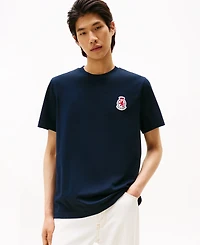 Tommy Hilfiger Men's Red, White & Blue Embroidered Crest T-Shirt