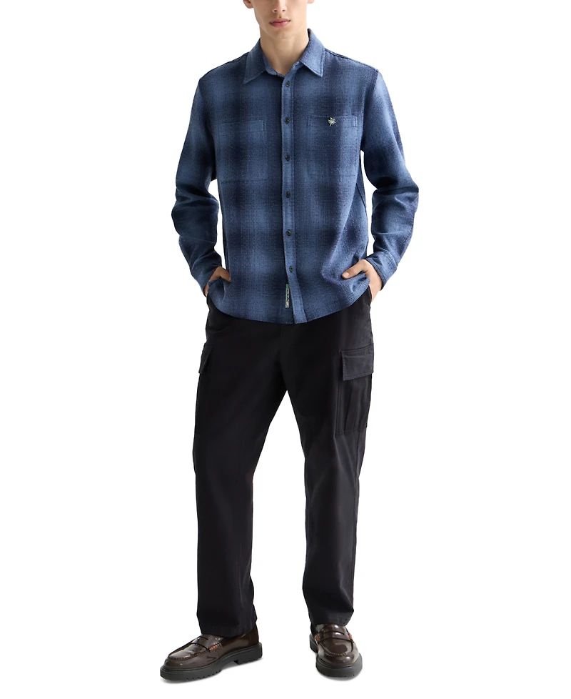 Scotch & Soda Men's Relaxed Fit Long Sleeve Button-Front Shadow Shirt