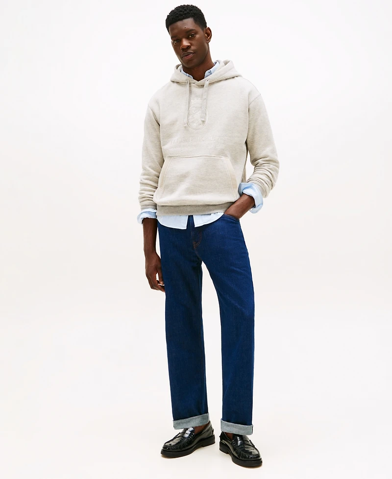 Tommy Hilfiger Men's Tonal Logo Crest Embroidery Hoodie