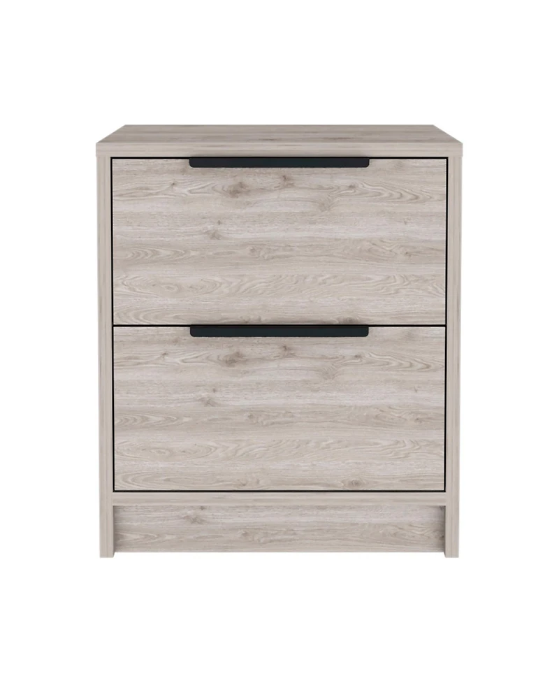 Stylish Rectangular One Drawer Nightstand with Wood Top for Small Spaces
