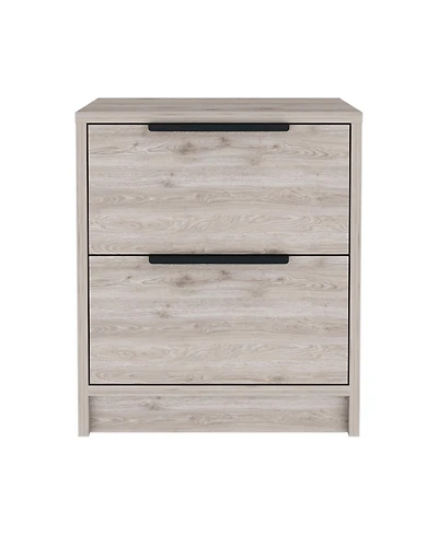 Stylish Rectangular One Drawer Nightstand with Wood Top for Small Spaces