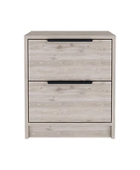Stylish Rectangular One Drawer Nightstand with Wood Top for Small Spaces