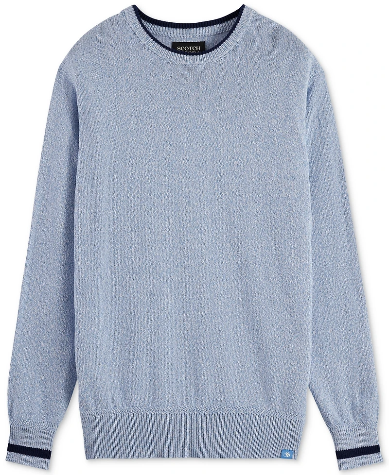 Scotch & Soda Men's Long Sleeve Melange Crewneck Sweater