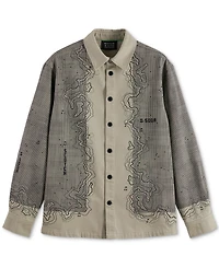 Scotch & Soda Men's Relaxed Fit Long Sleeve Graphic Overshirt
