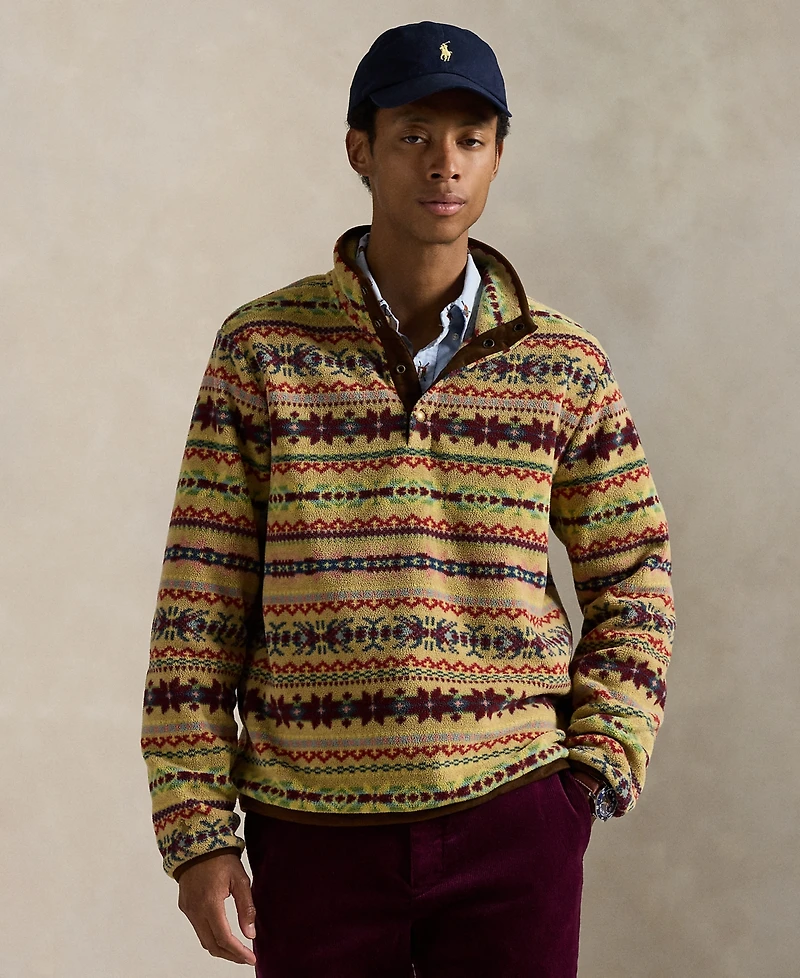 Polo Ralph Lauren Men's Fair Isle–Inspired Fleece Pullover