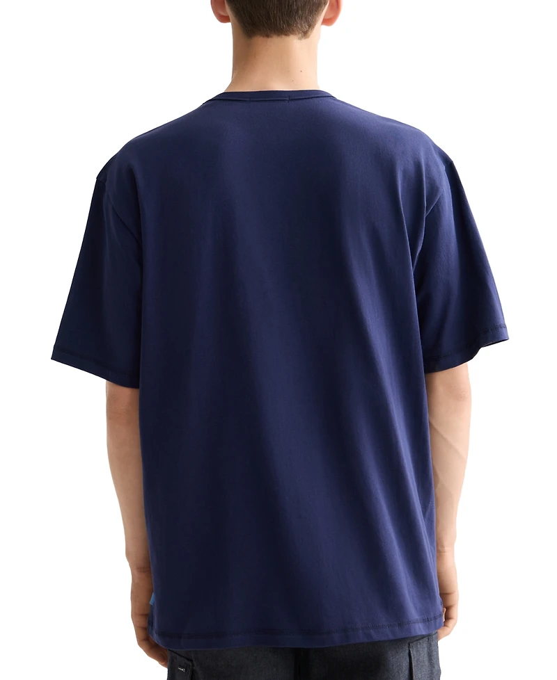 Scotch & Soda Men's Relaxed Fit Short Sleeve Embroidered T-Shirt
