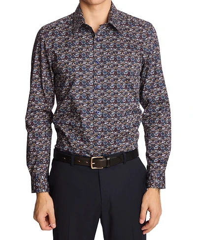Paisley & Gray Men's Parker Slim Fit Long Sleeve Abstract Print Button-Front Shirt