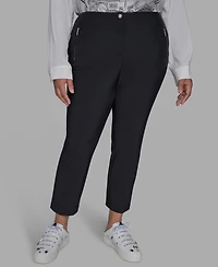 Karl Lagerfeld Paris Plus Zip-Pocket Slim Pants