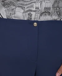 Karl Lagerfeld Paris Plus Zip-Pocket Slim Pants