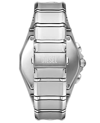 Diesel Men's D-Curve Quartz Chronograph Silver Stainless Steel Watch, 48mm
