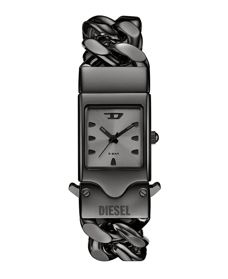 Diesel Men's Closer Quartz Three-Hand Gunmetal Stainless Steel Watch, 22mm