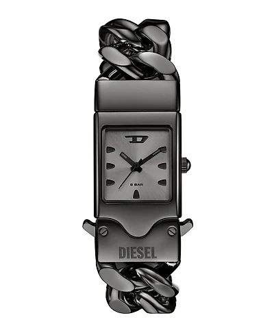 Diesel Men's Closer Quartz Three-Hand Gunmetal Stainless Steel Watch, 22mm