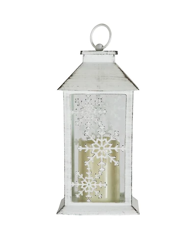 Northlight 11" Led Lighted Snowflakes Christmas Candle Lantern