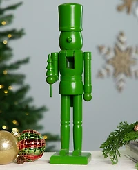 Northlight 15" Nutcracker Soldier with Tree Christmas Figure