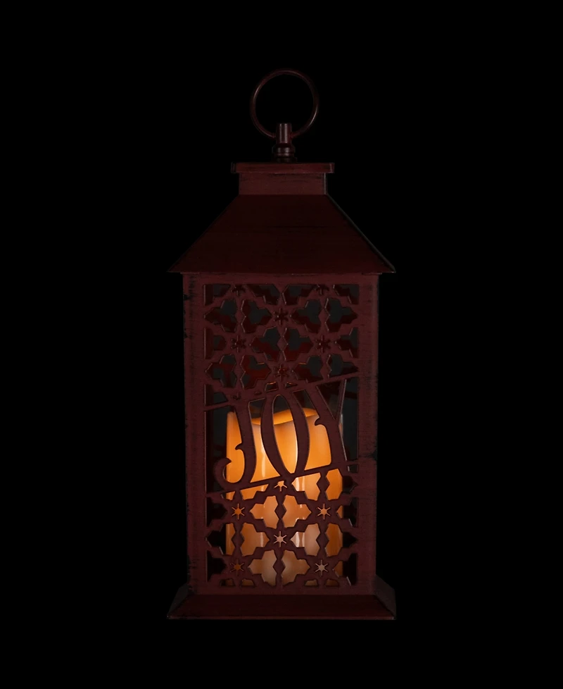 Northlight 11" Snowflakes Joy Christmas Candle Lantern