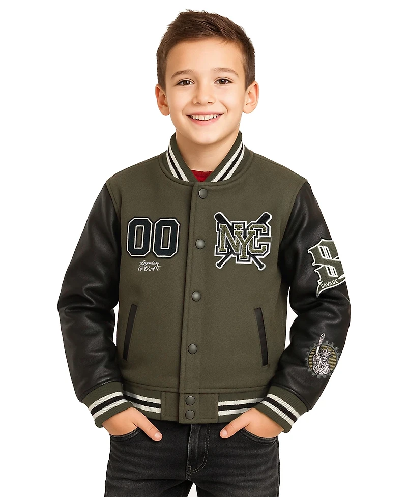 Ring of Fire Big Boys Nyc Woolen Varsity Jacket