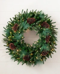 Balsam Hill 30" Mixed Pre-Lit Wreath