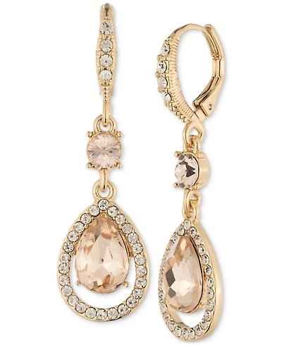 Givenchy Double Drop Crystal Earrings