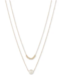 Lauren Ralph Lauren Bead & Imitation Pearl 16" Layered Pendant Necklace