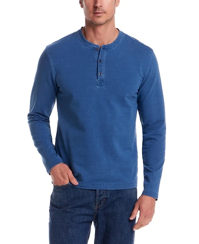 Weatherproof Vintage Men's Long Sleeve Indigo Henley