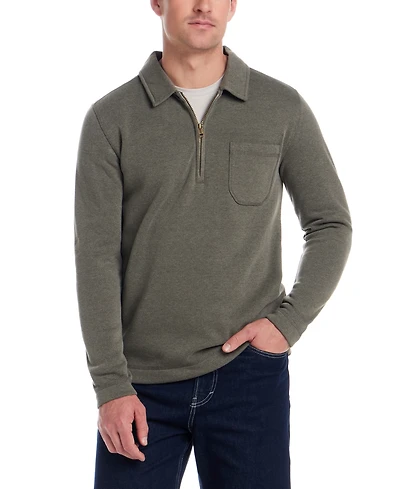 Weatherproof Vintage Men's Pebble Fleece Long Sleeve Quarter-Zip Sweater