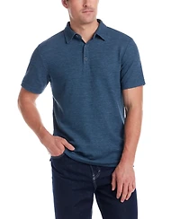 Weatherproof Vintage Men's Short Sleeve Stretch Waffle-Knit Polo Shirt