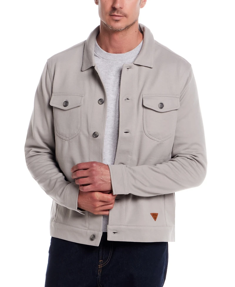 Weatherproof Vintage Men's Long Sleeve Twill Button-Front Jacket