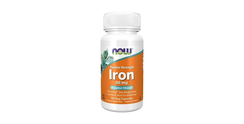 Now Foods Iron 36 mg Double Strength ,90 Vcaps