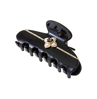 Pearl Flower W/ Rhinestone Large Claw Clip By Adina Eden