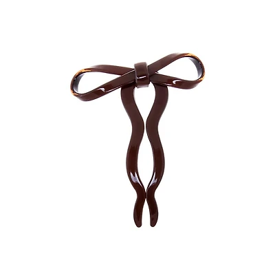 Brown Frilly Ribbon Hair Pin By Adina Eden
