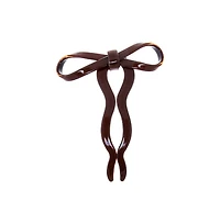 Brown Frilly Ribbon Hair Pin By Adina Eden