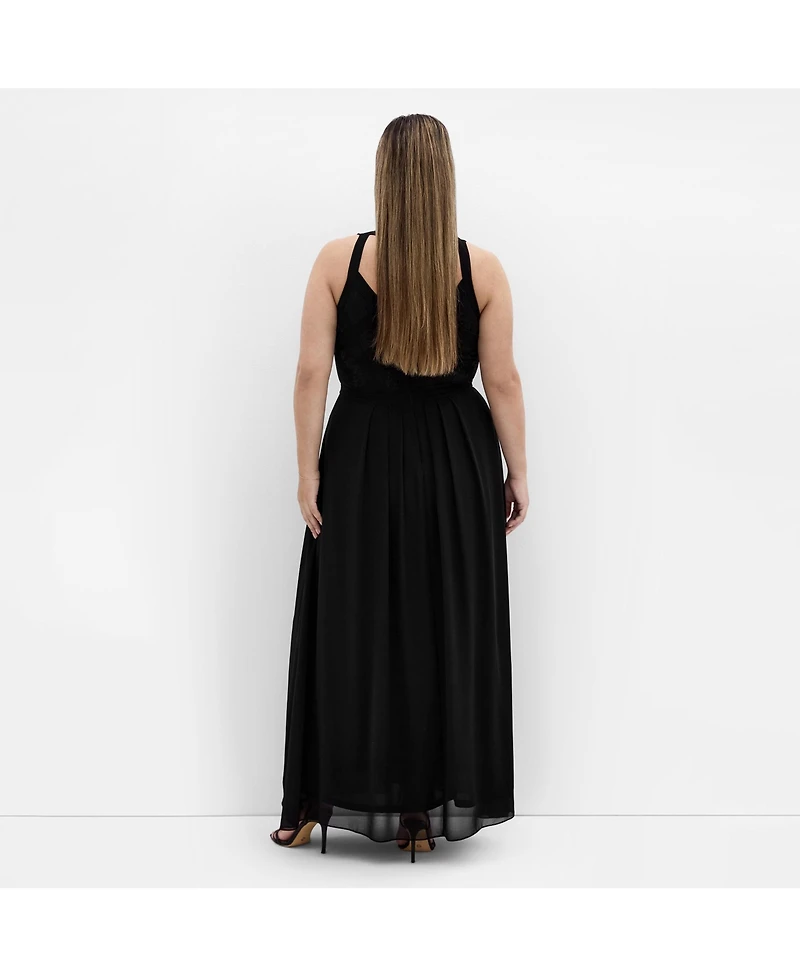 City Chic Women's Panelled Bodice Maxi Dress