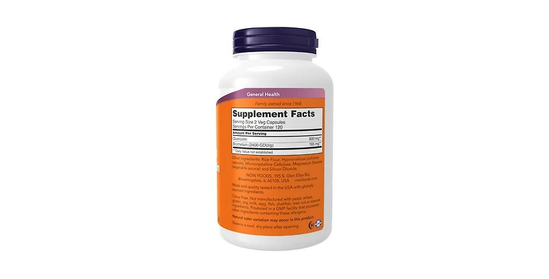 Now Foods Quercetin with Bromelian ,240 Vcaps