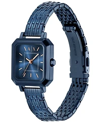 A|X Armani Exchange Women's Quartz Three-Hand Blue Stainless Steel Watch, 27mm