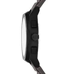 A|X Armani Exchange Men's Sync Quartz Chronograph Gray Silicone Watch, 42mm